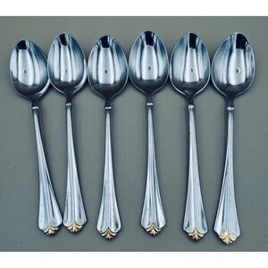 Oneida Juilliard Golden Accent Stainless Steel Teaspoons Set Of 6